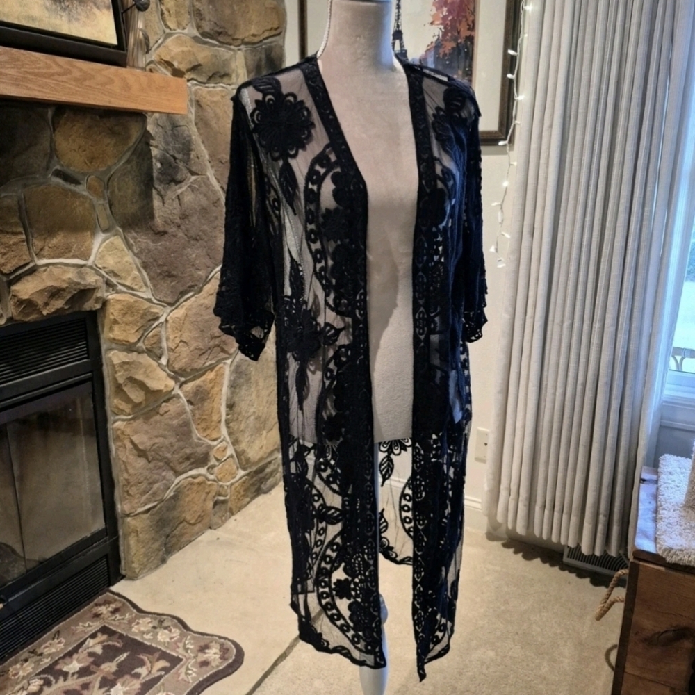 New Time and Tru Black Lace Bathing Suit Coverup Assorted Sizes